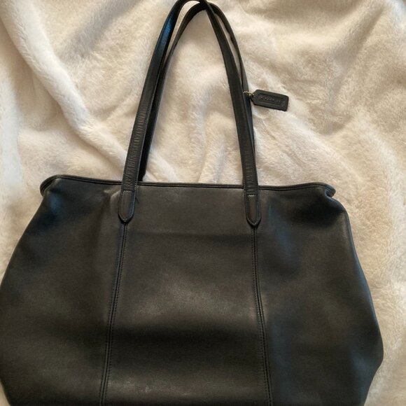 Classic Coach Black Leather Metropolitan Slim Brief - Picture 1 of 2